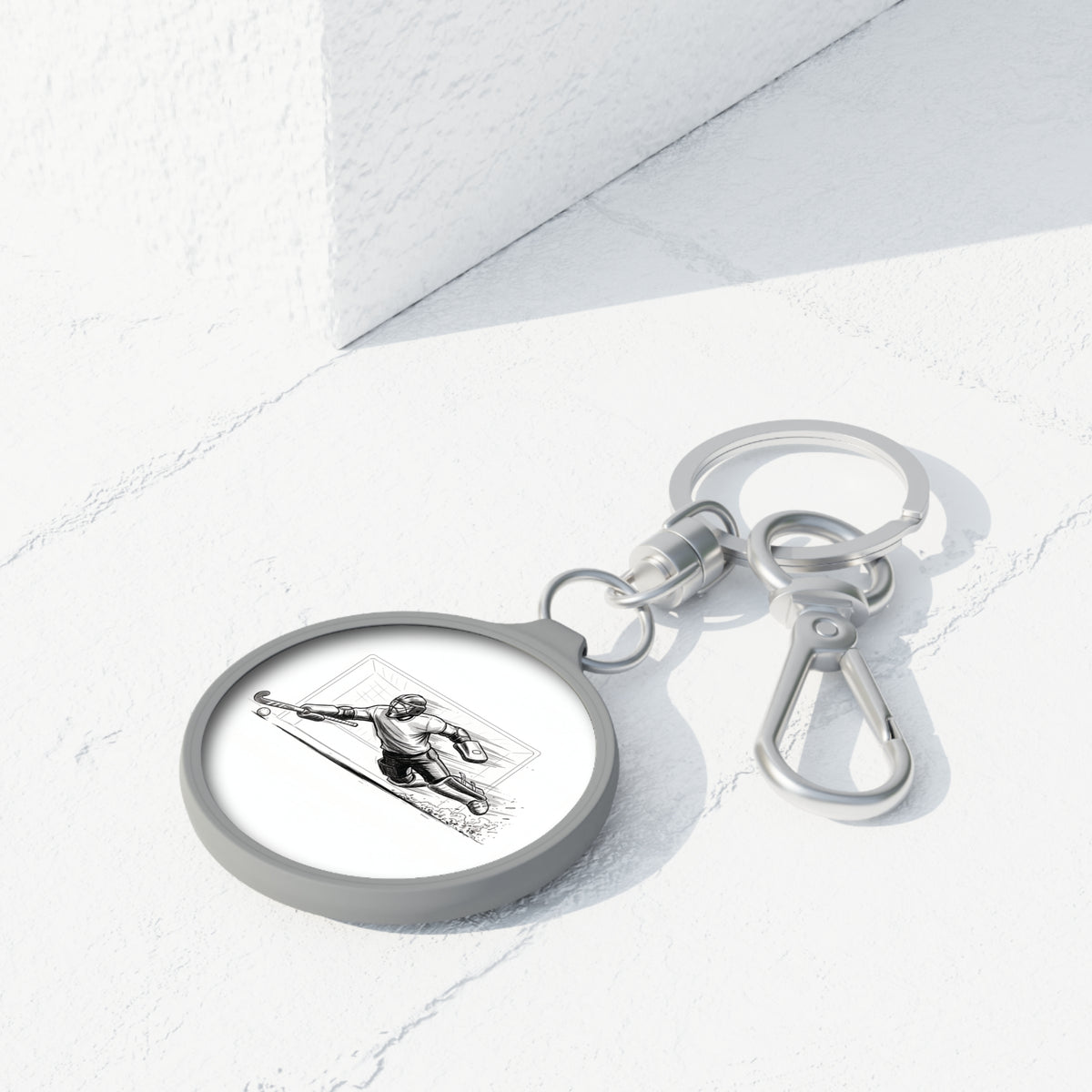 Copy of Keyring Bag Tag, Hockey Goalie, dive design