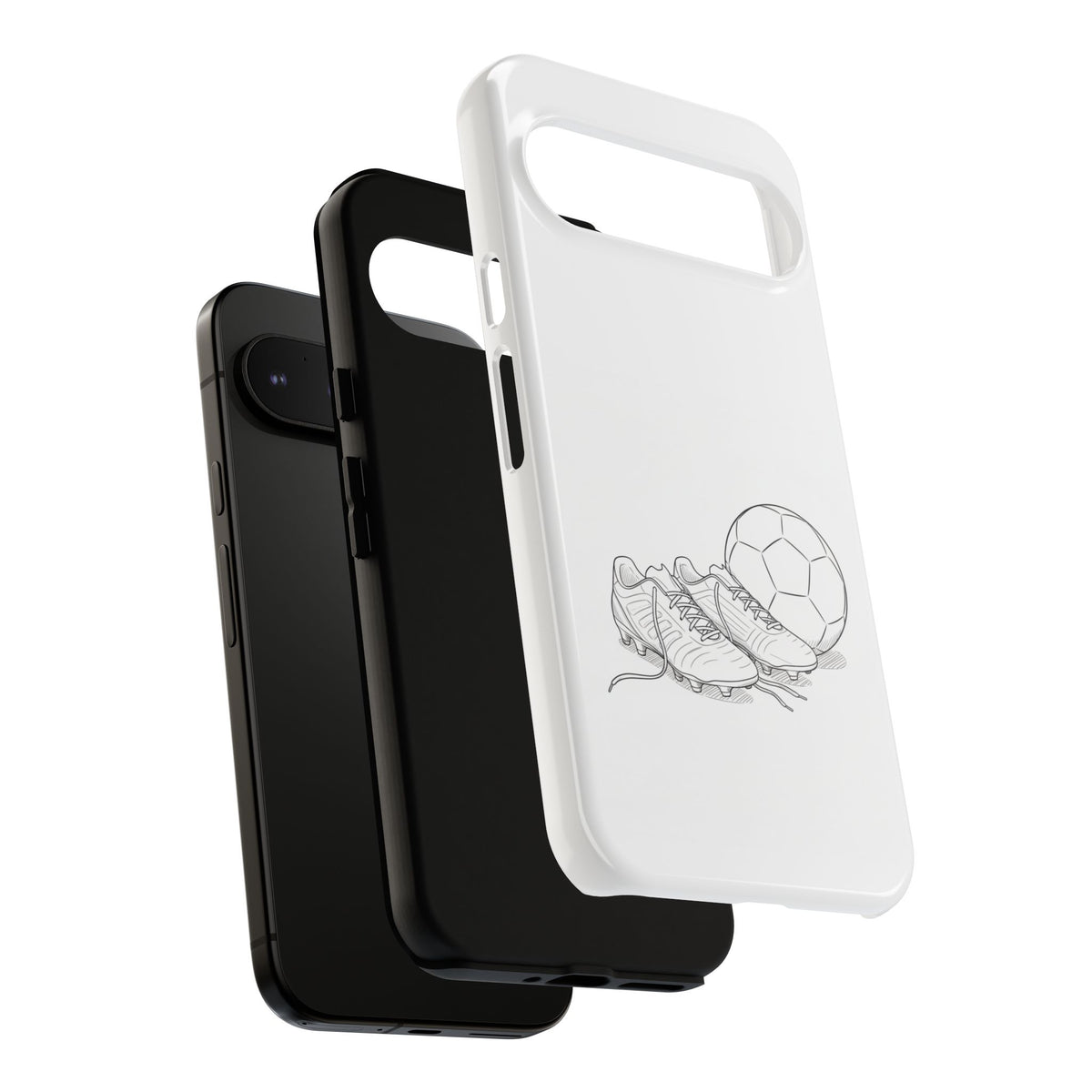 Phone Case, Football Boots & Ball Sketch , Tough Case
