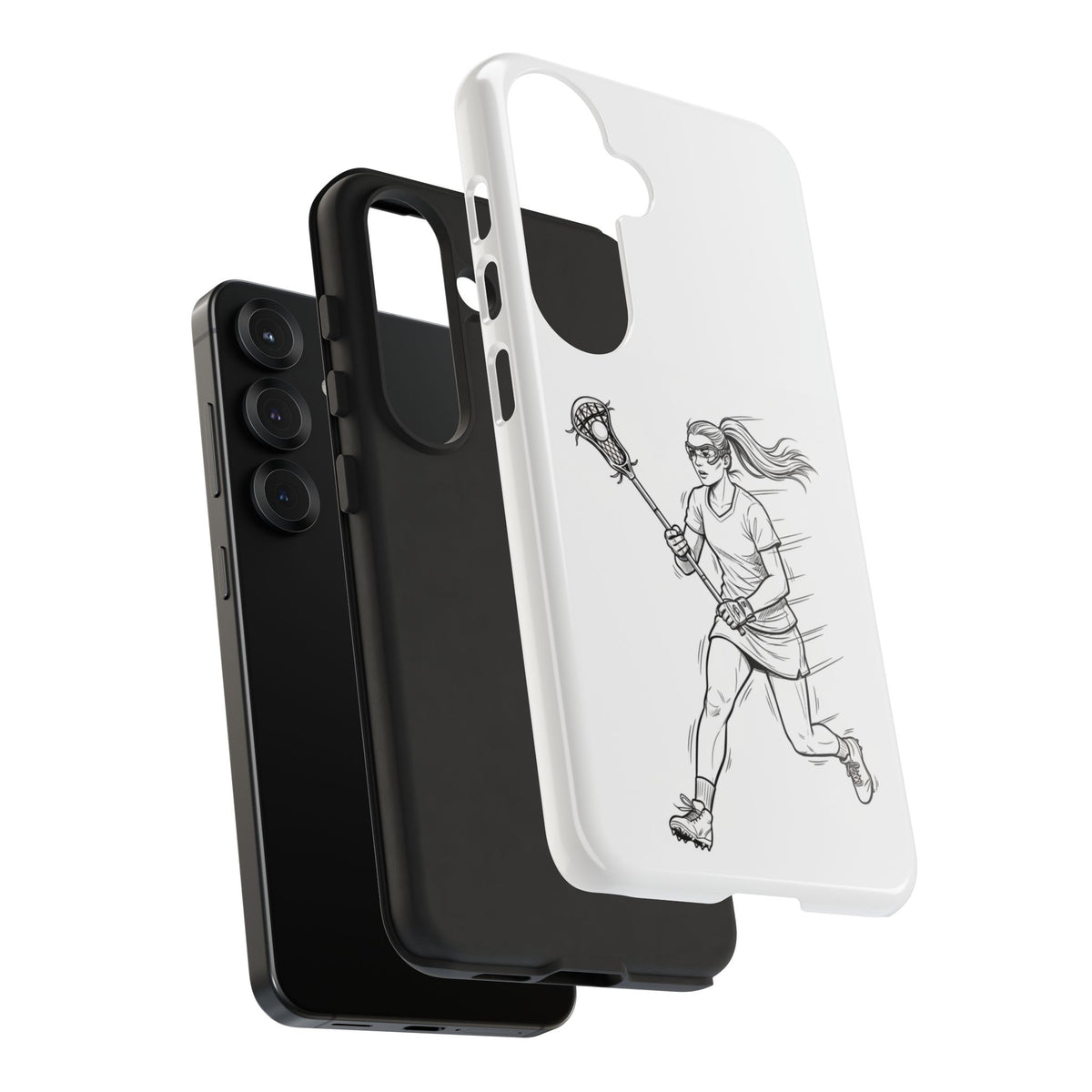 Phone Case, Lacrosse Player Sketch, Tough Case