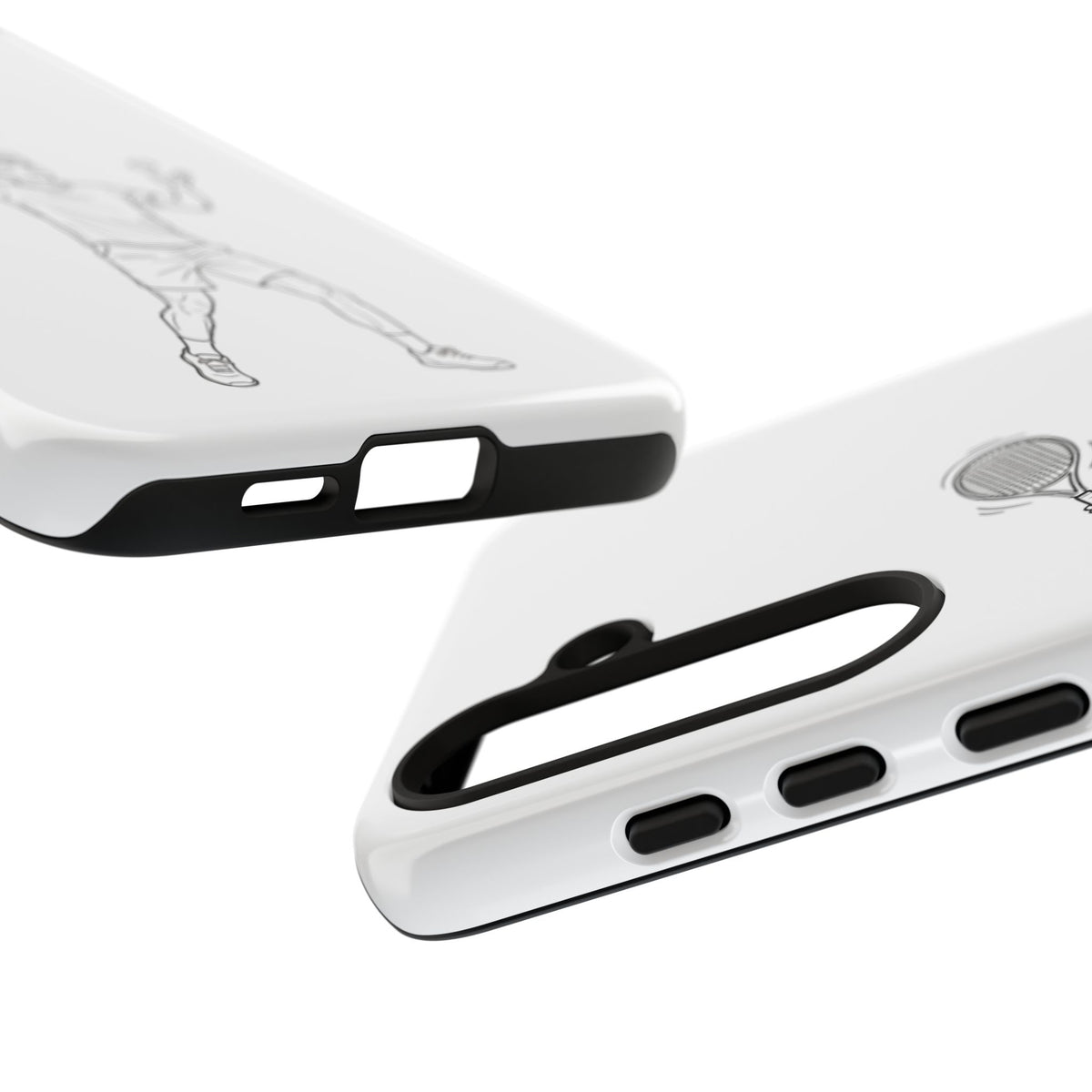 Phone Case, Racket Sports, Tennis Player overhead shot Design, Tough Case