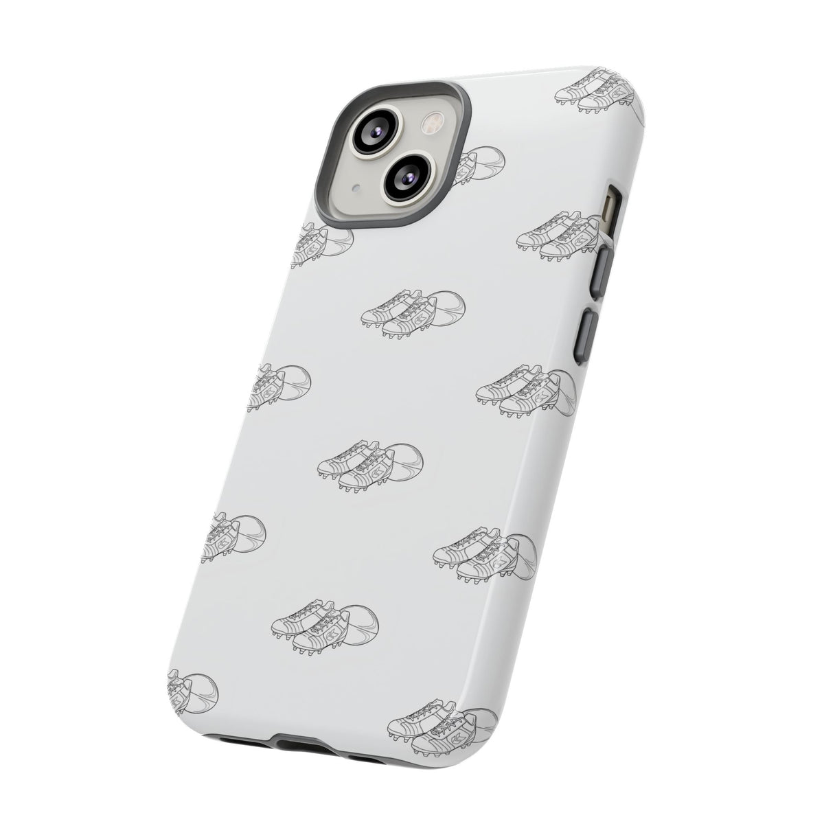 Phone Case Rugby Boots & Ball Repeat Pattern Tough Cases