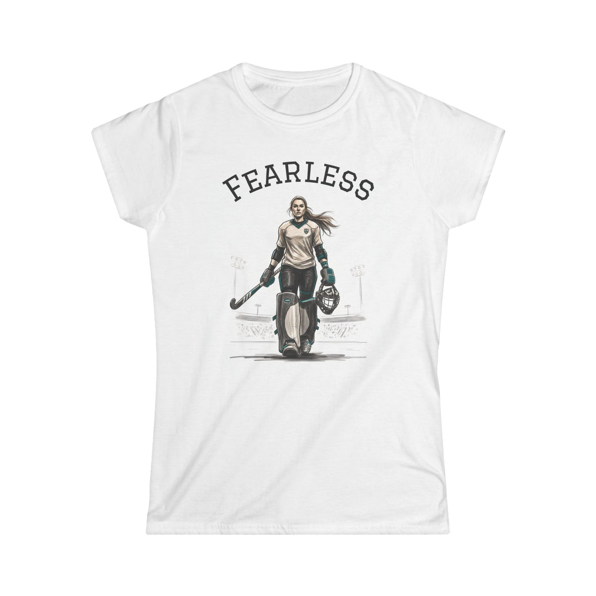 T shirt, Women's, Hockey, Fearless Goal Keeper Illustration