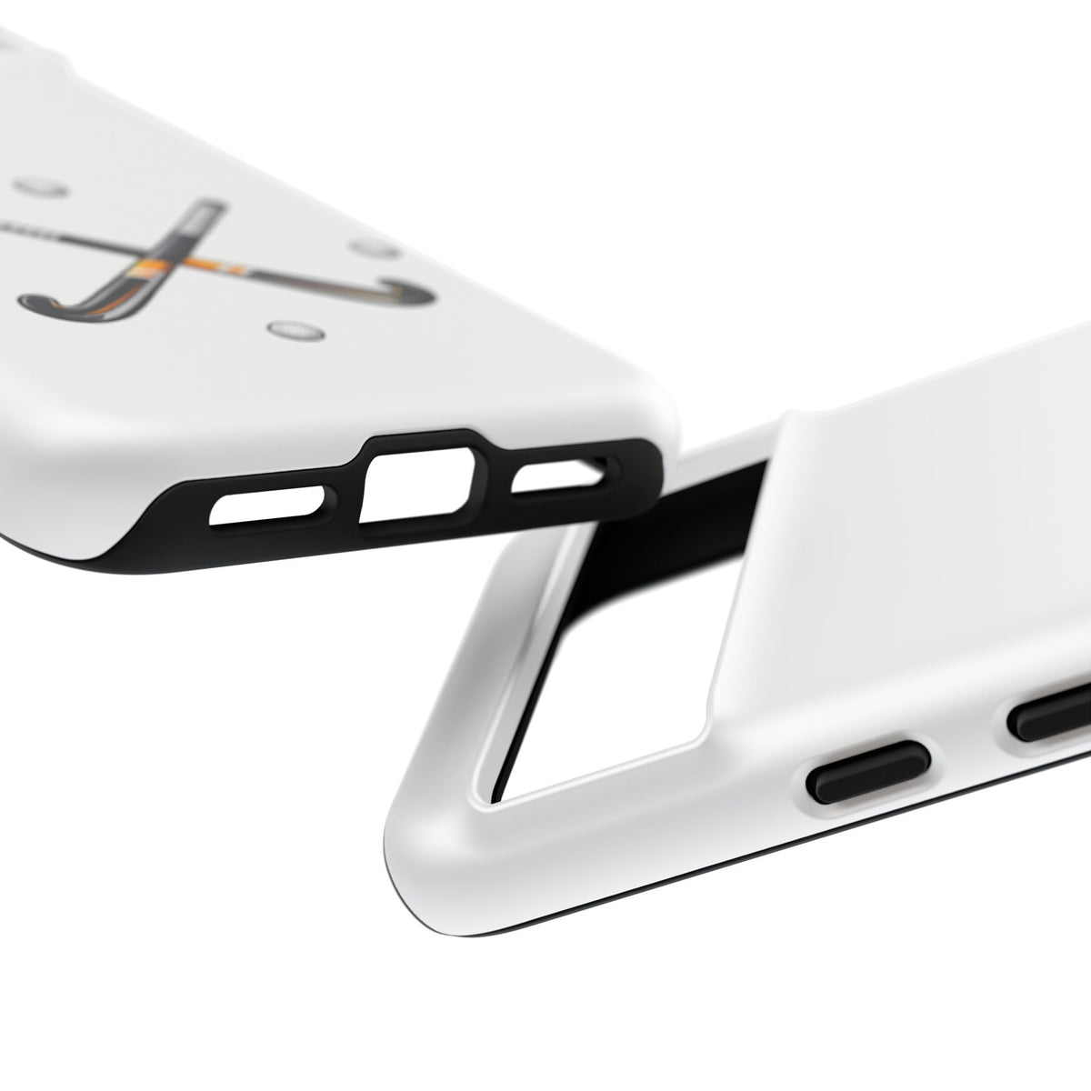 Phone Case, Hockey Crossed Sticks & Balls Design, tough Case