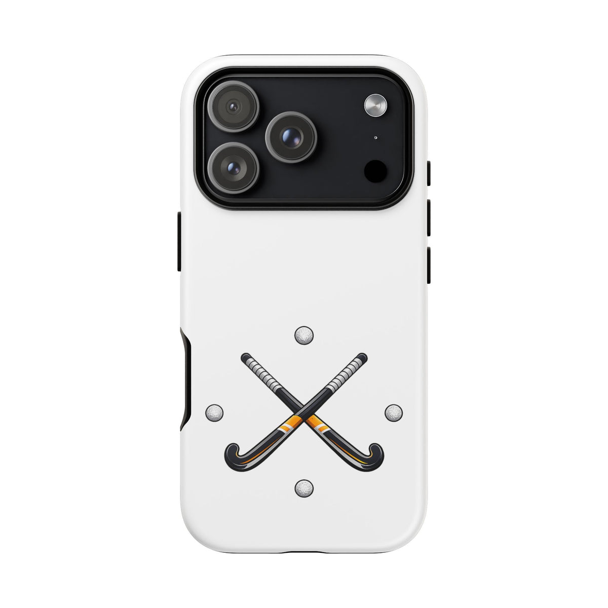 Phone Case, Hockey Crossed Sticks & Balls Design, tough Case