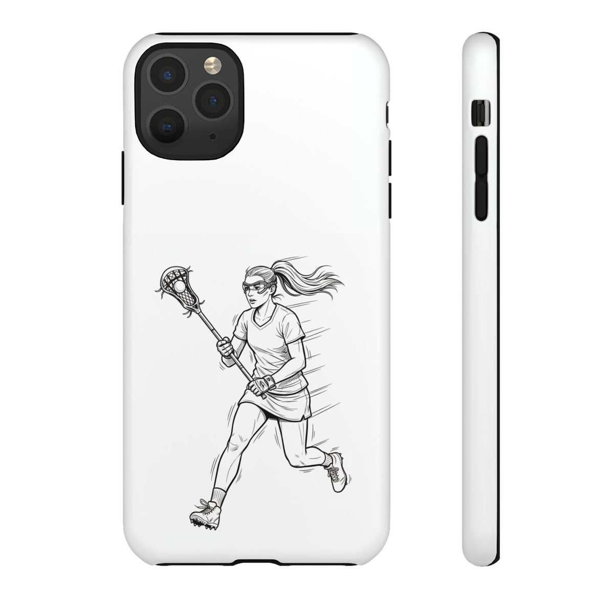 Phone Case, Lacrosse Player Sketch, Tough Case