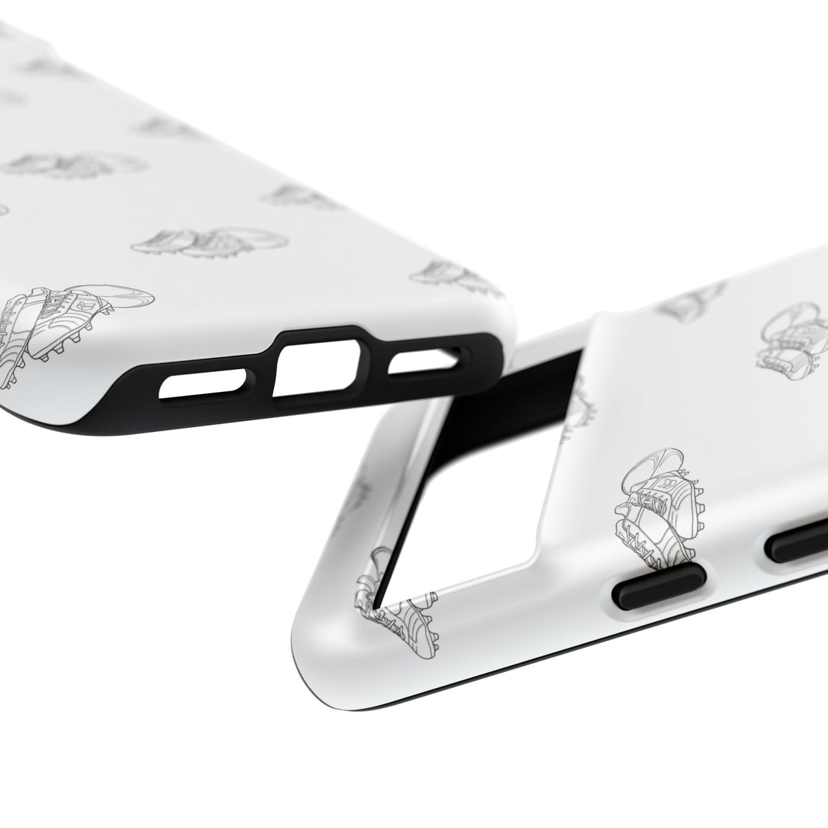 Phone Case Rugby Boots & Ball Repeat Pattern Tough Cases