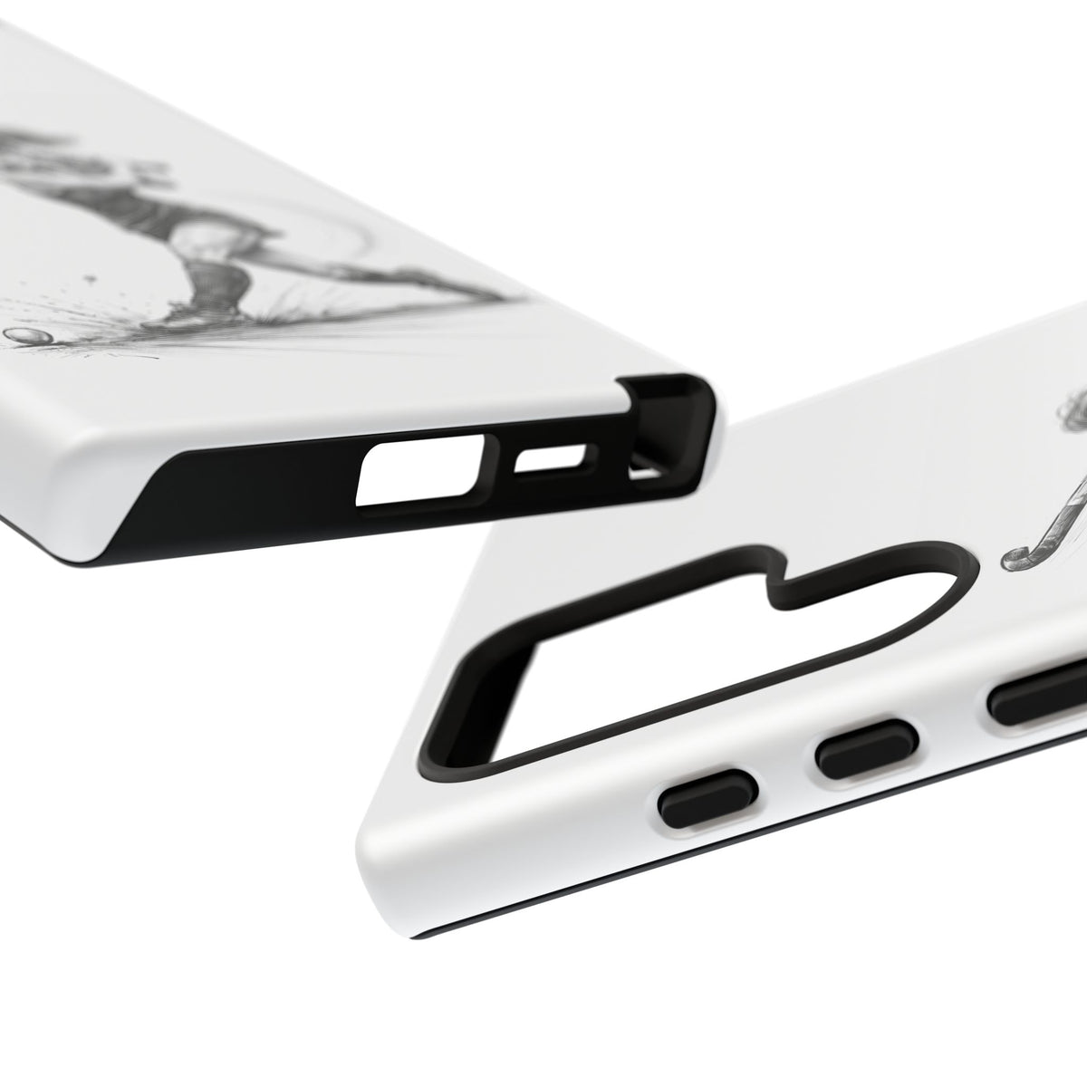 Phone Case, Hockey, Female Player "Tomahawk" shot design, Tough Case