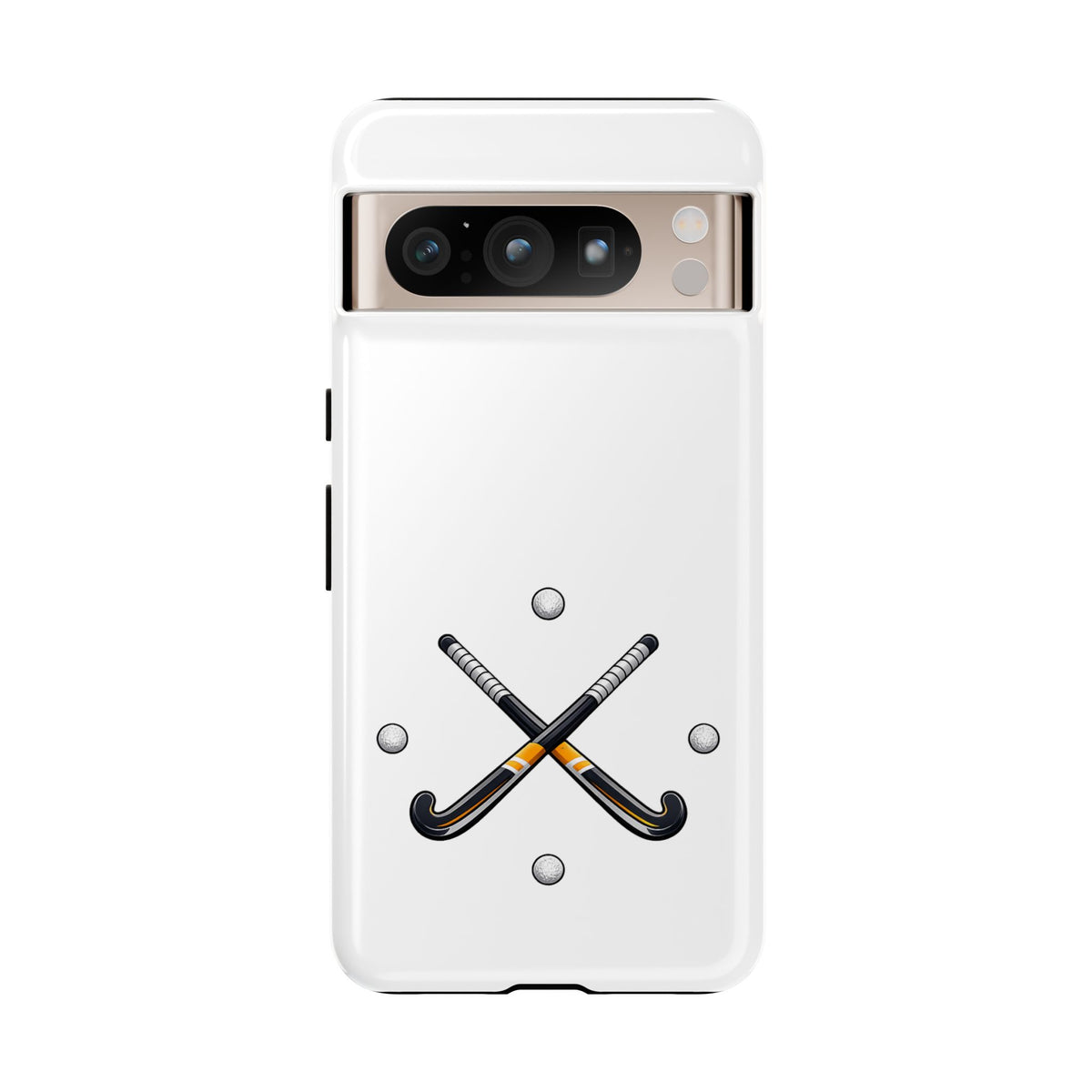 Phone Case, Hockey Crossed Sticks & Balls Design, tough Case