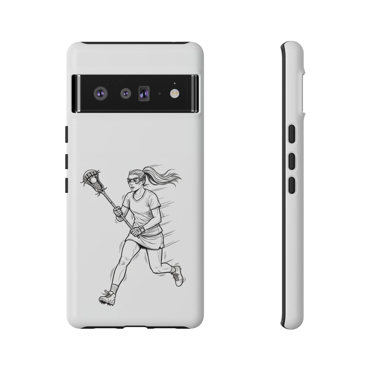 Phone Case, Lacrosse Player Sketch, Tough Case