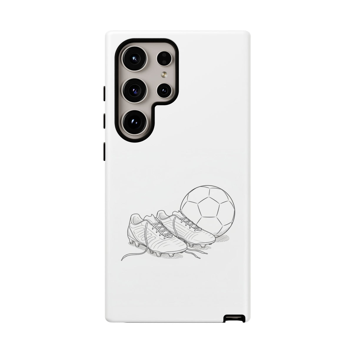 Phone Case, Football Boots & Ball Sketch , Tough Case