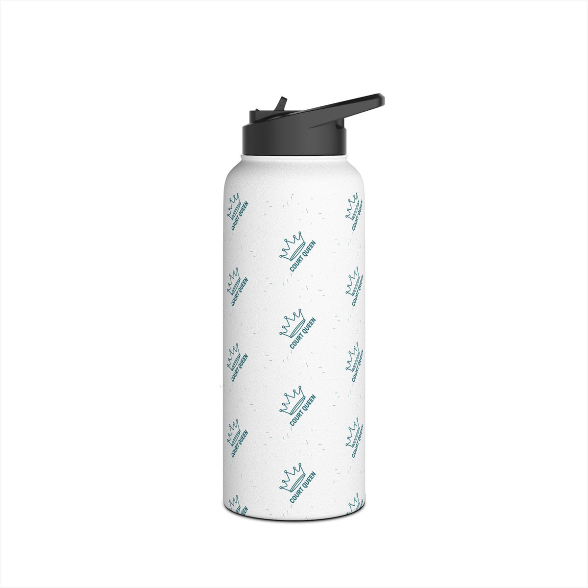 Water Bottle, Netball "Court Queen" design, Stainless Steel