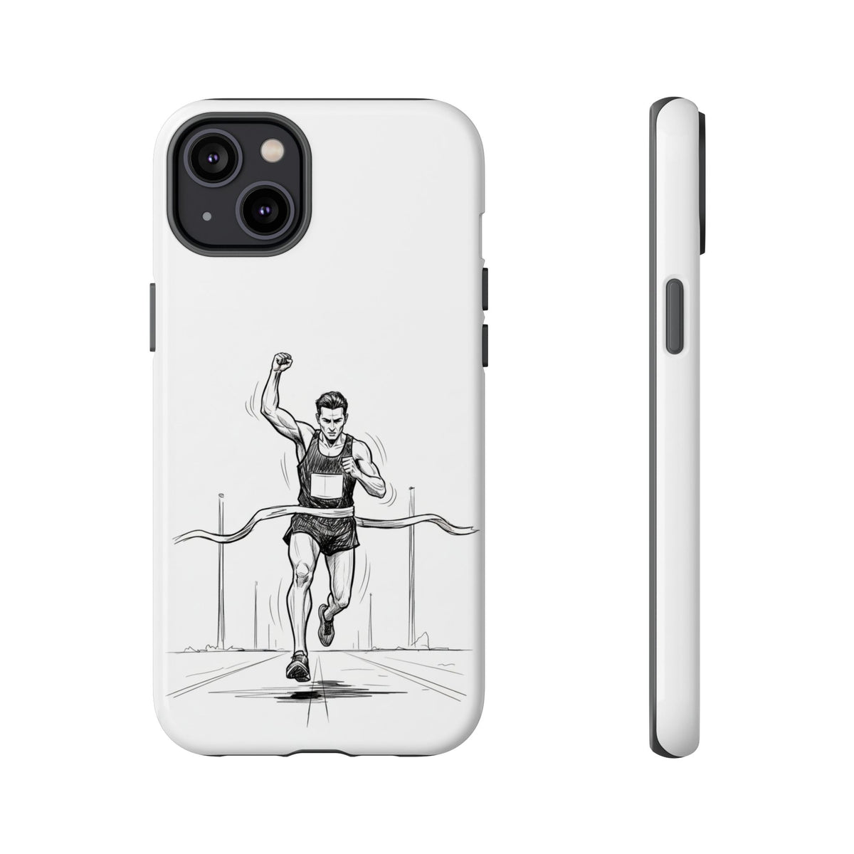 Phone Case, Running, finish line design, Tough Case