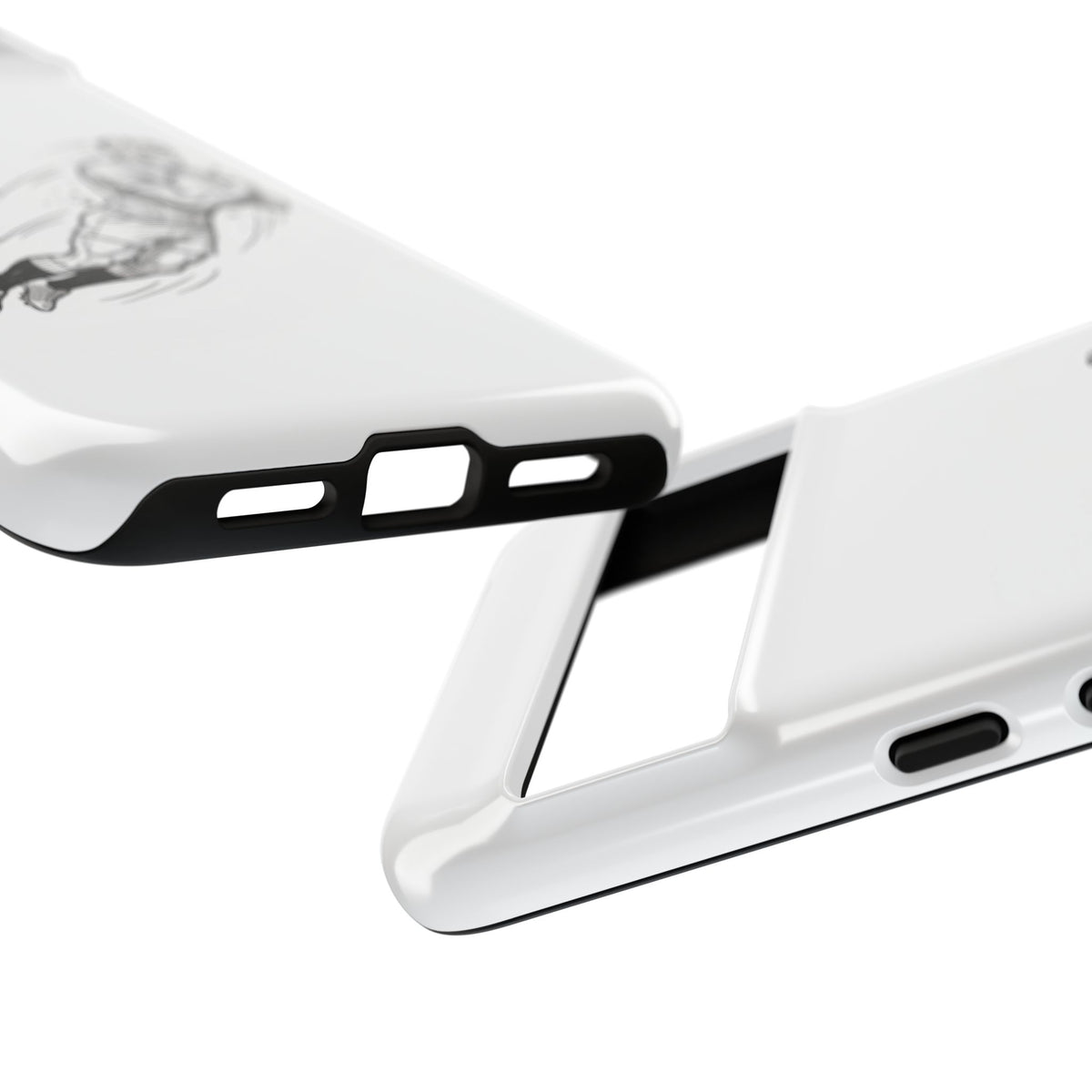 Phone Case, Rugby Try Swan Dive Minimalist Sketch design, Tough Case