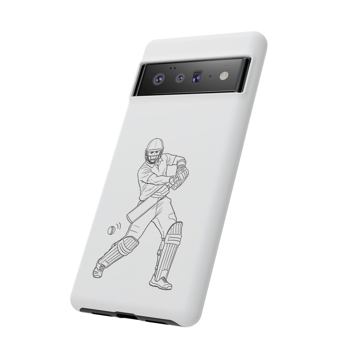Phone Case, Cricket Batsman Sketch, Tough Case