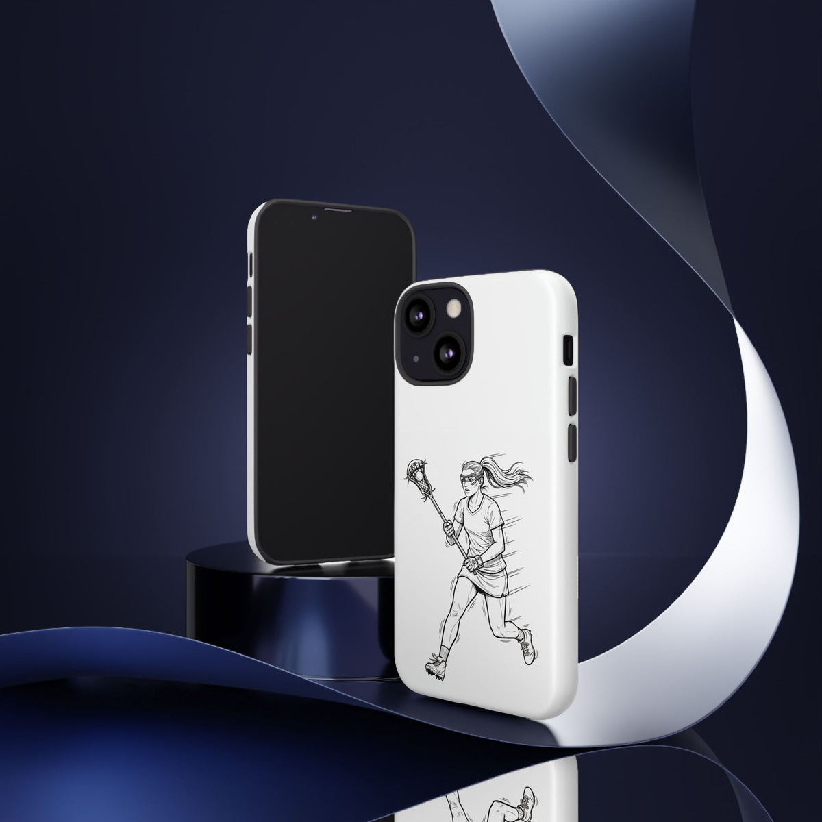 Phone Case, Lacrosse Player Sketch, Tough Case