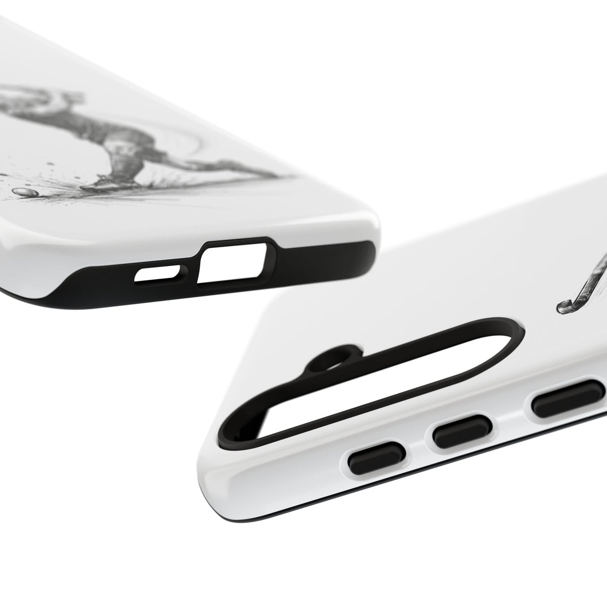 Phone case, Male Hockey Player Tomahawk Sketch,  Tough case