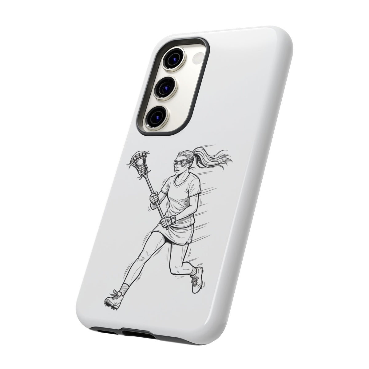 Phone Case, Lacrosse Player Sketch, Tough Case