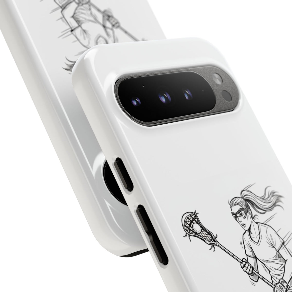 Phone Case, Lacrosse Player Sketch, Tough Case