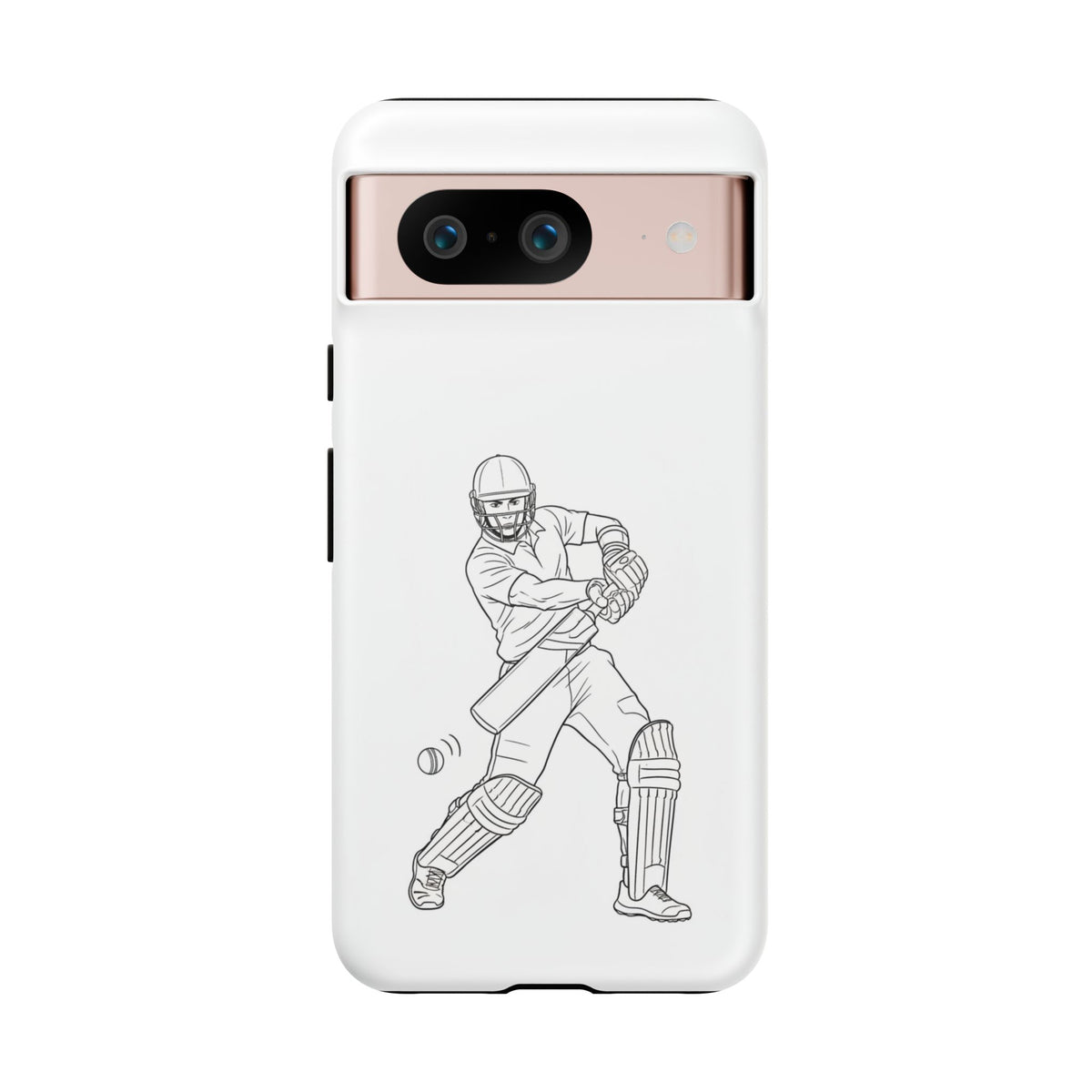 Phone Case, Cricket Batsman Sketch, Tough Case