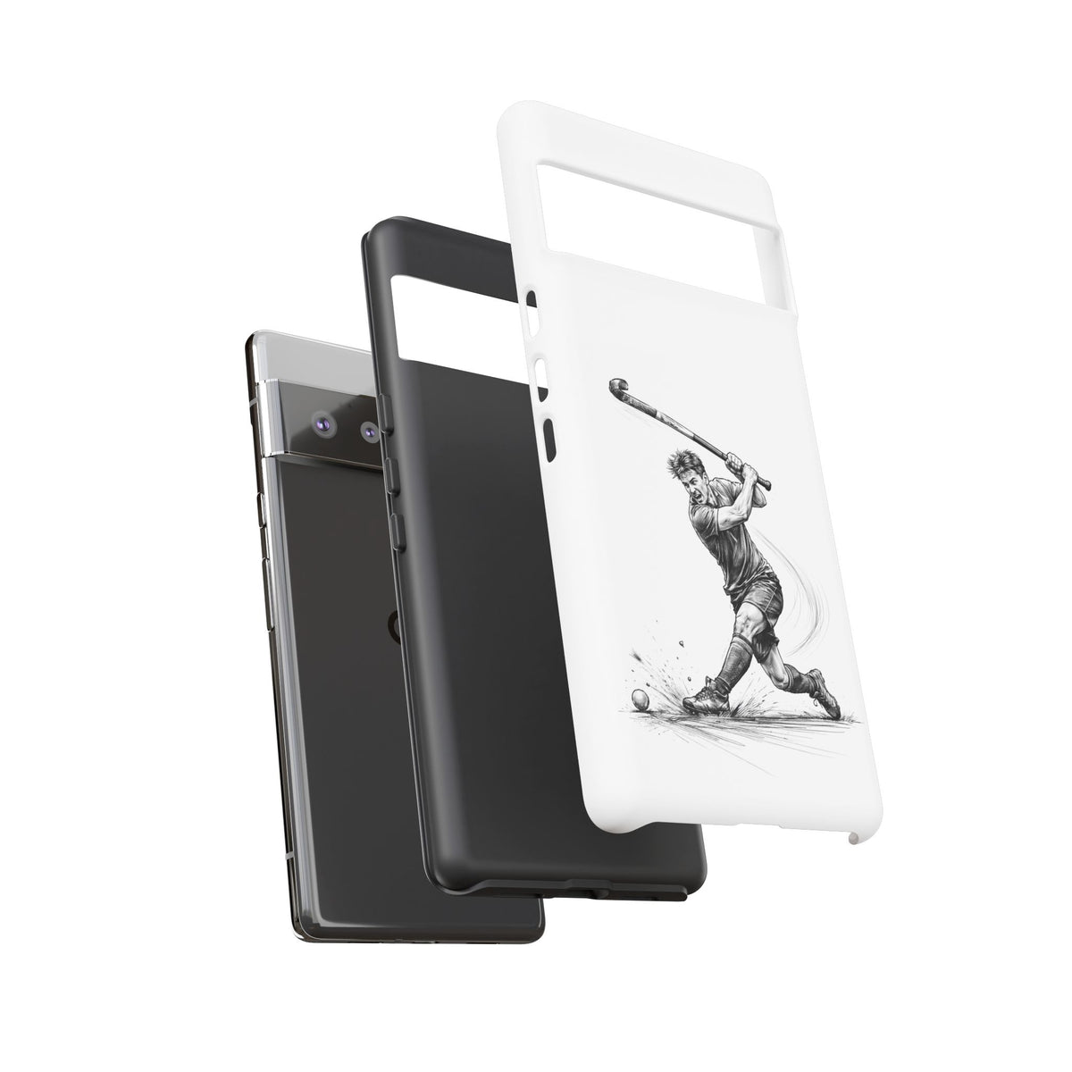Phone case, Male Hockey Player Tomahawk Sketch,  Tough case