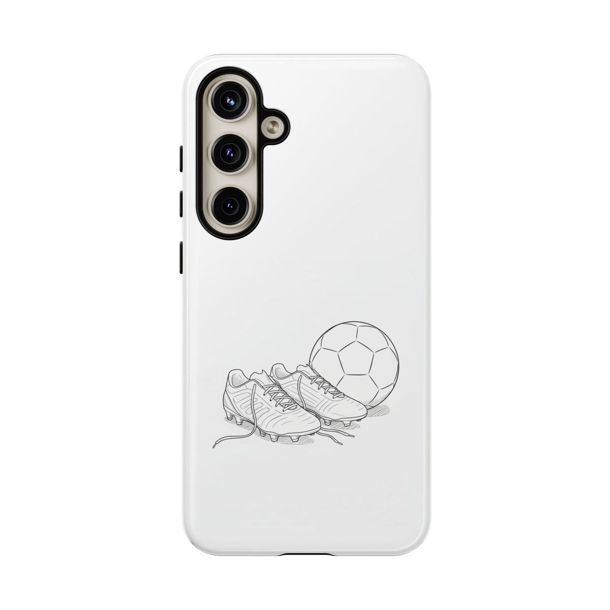 Phone Case, Football Boots & Ball Sketch , Tough Case