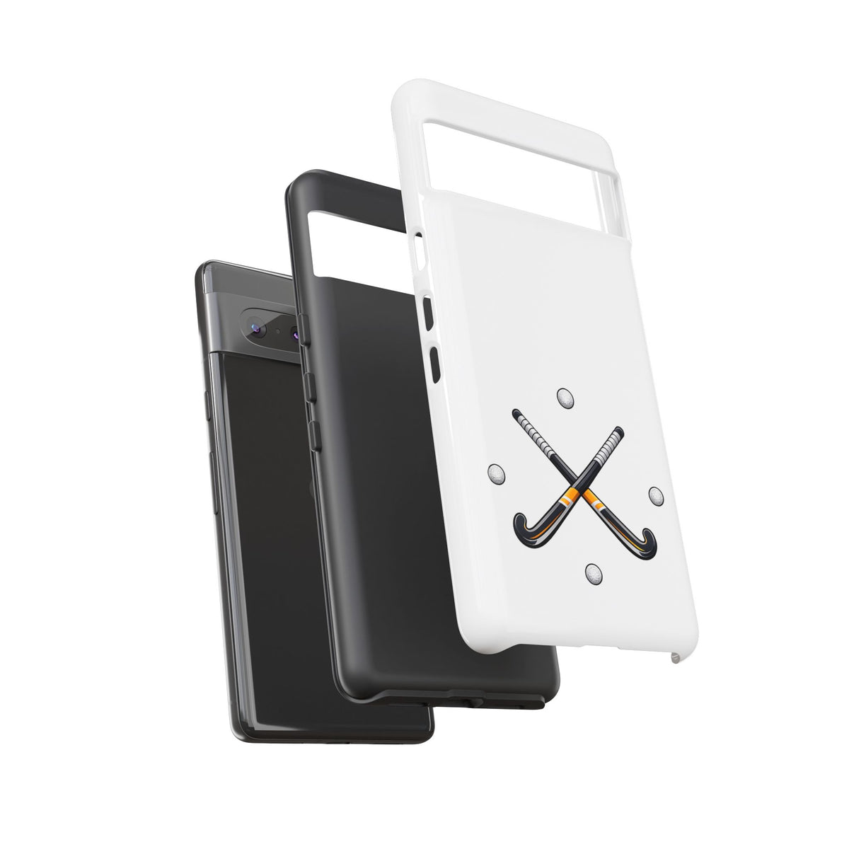 Phone Case, Hockey Crossed Sticks & Balls Design, tough Case
