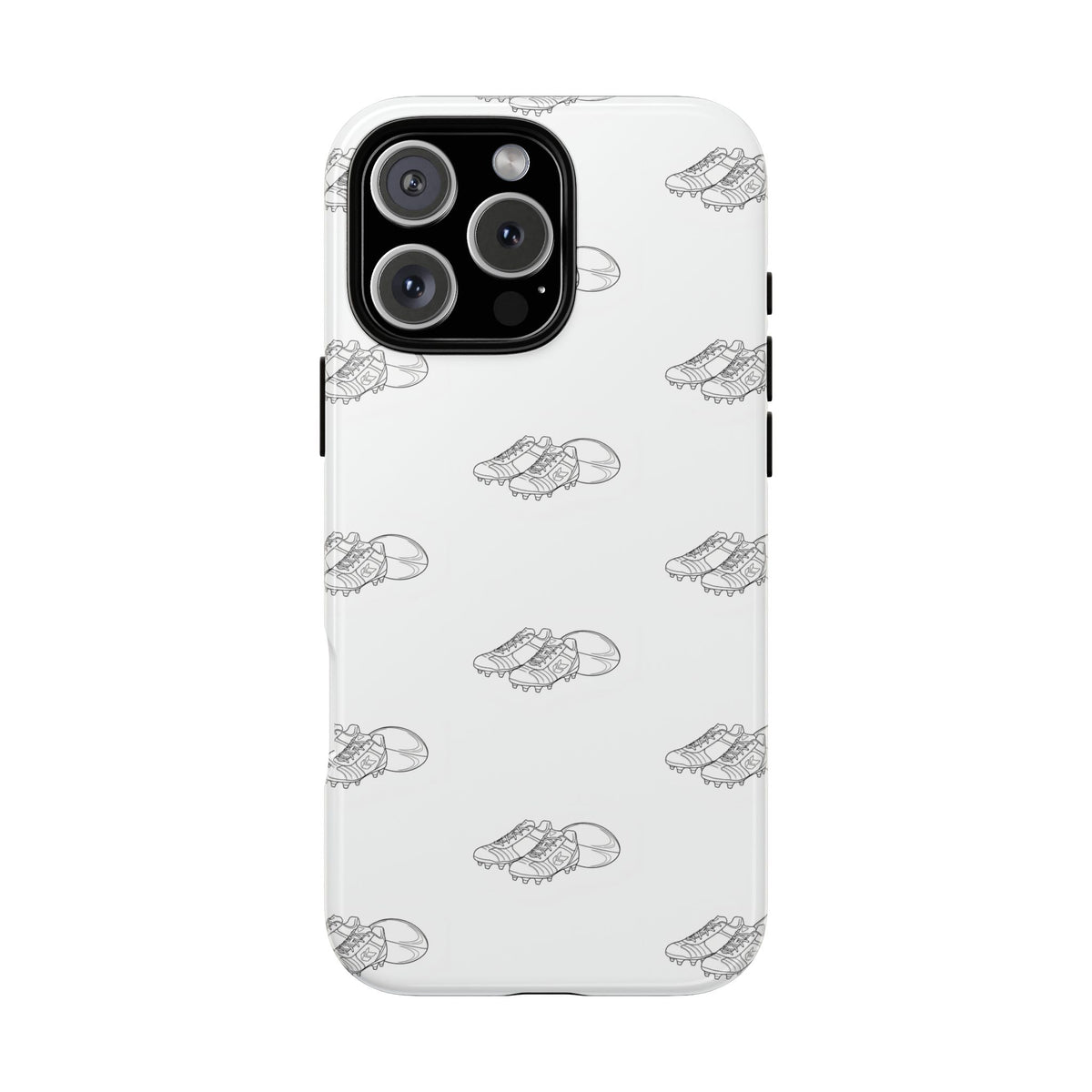 Phone Case Rugby Boots & Ball Repeat Pattern Tough Cases