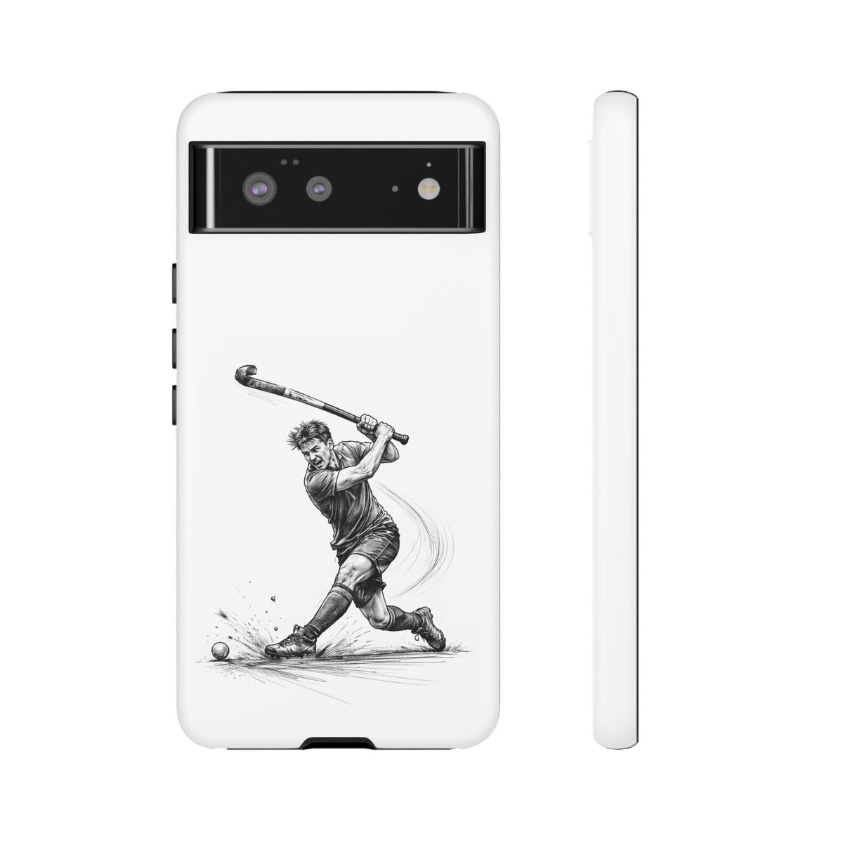 Phone case, Male Hockey Player Tomahawk Sketch,  Tough case