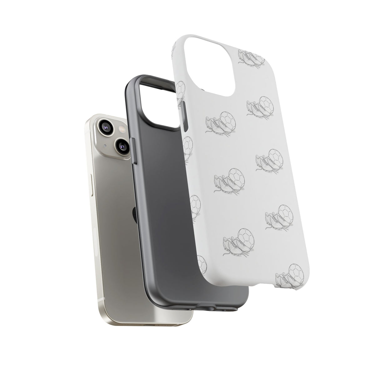 Phone Case, Football Boots & Ball Pattern, Tough Cases — Sports Phone Case