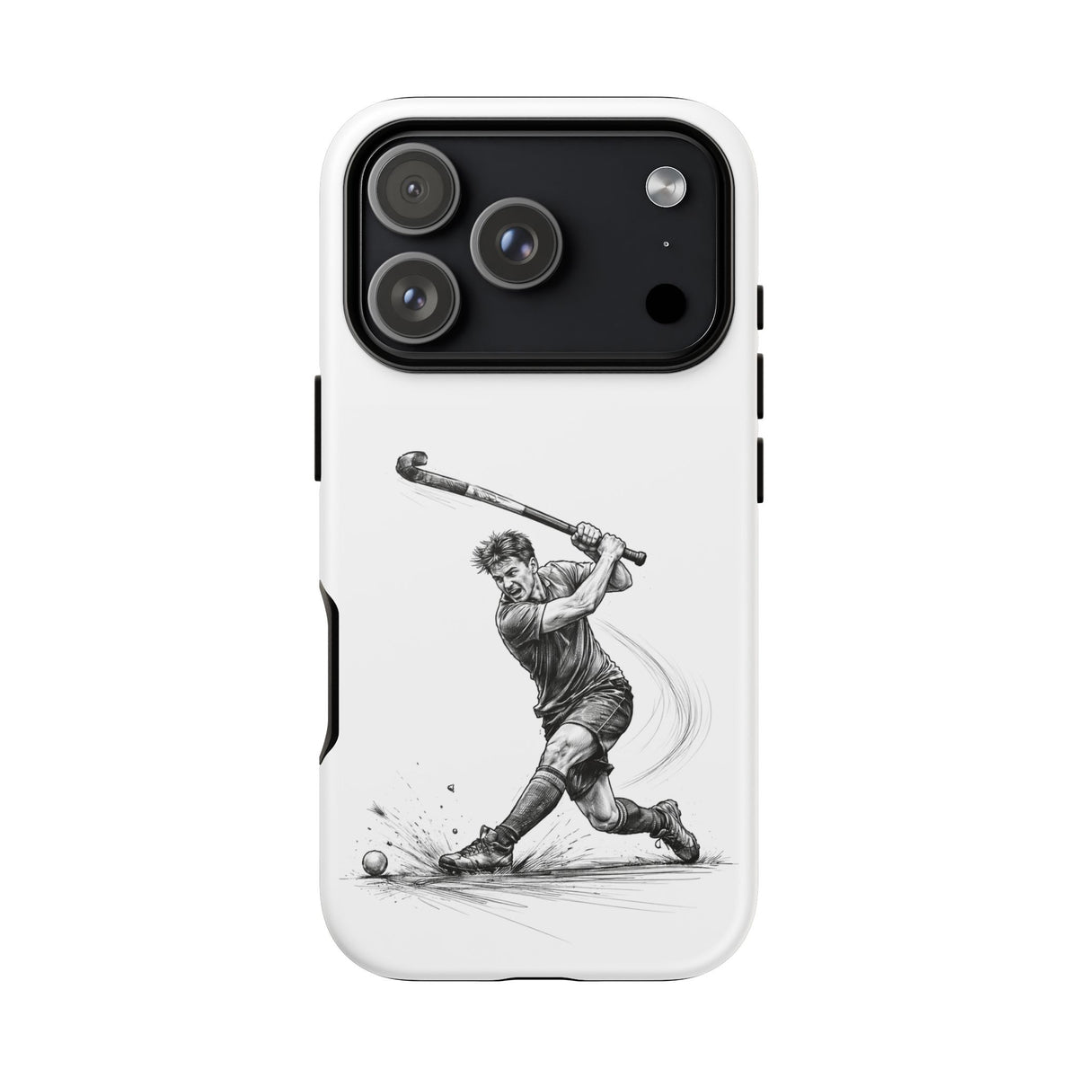 Phone case, Male Hockey Player Tomahawk Sketch,  Tough case