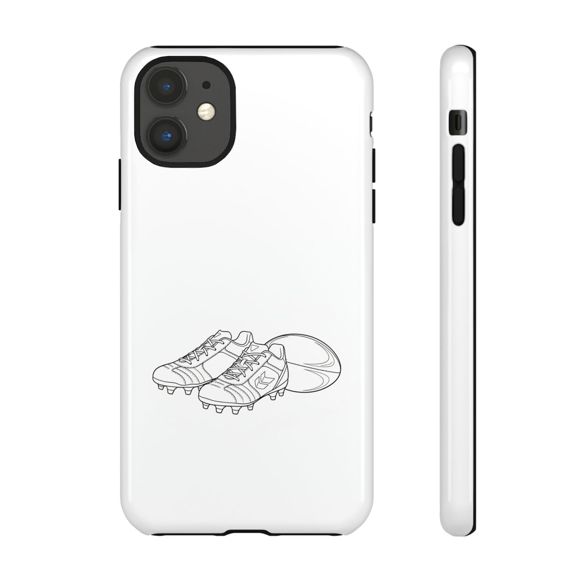 Phone Case, Rugby Ball & Boots Sketch, Tough Case