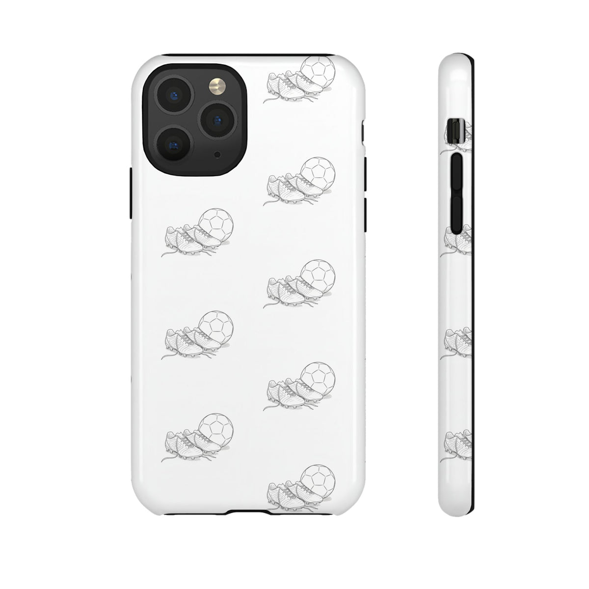 Phone Case, Football Boots & Ball Pattern, Tough Cases — Sports Phone Case
