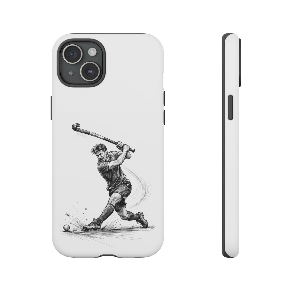 Phone case, Male Hockey Player Tomahawk Sketch,  Tough case