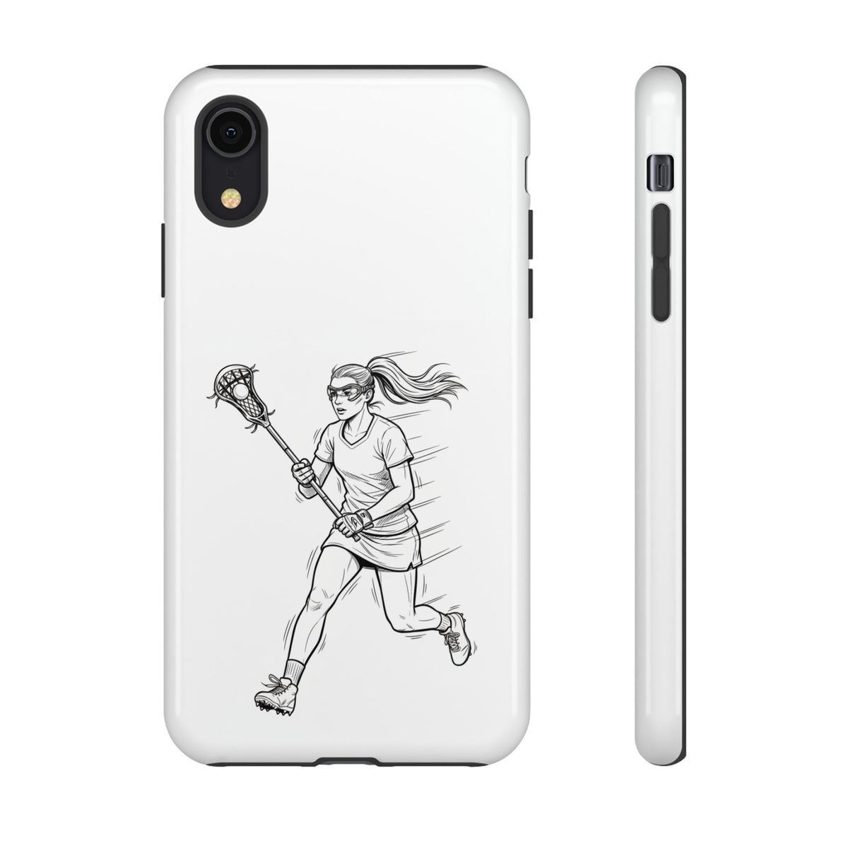 Phone Case, Lacrosse Player Sketch, Tough Case
