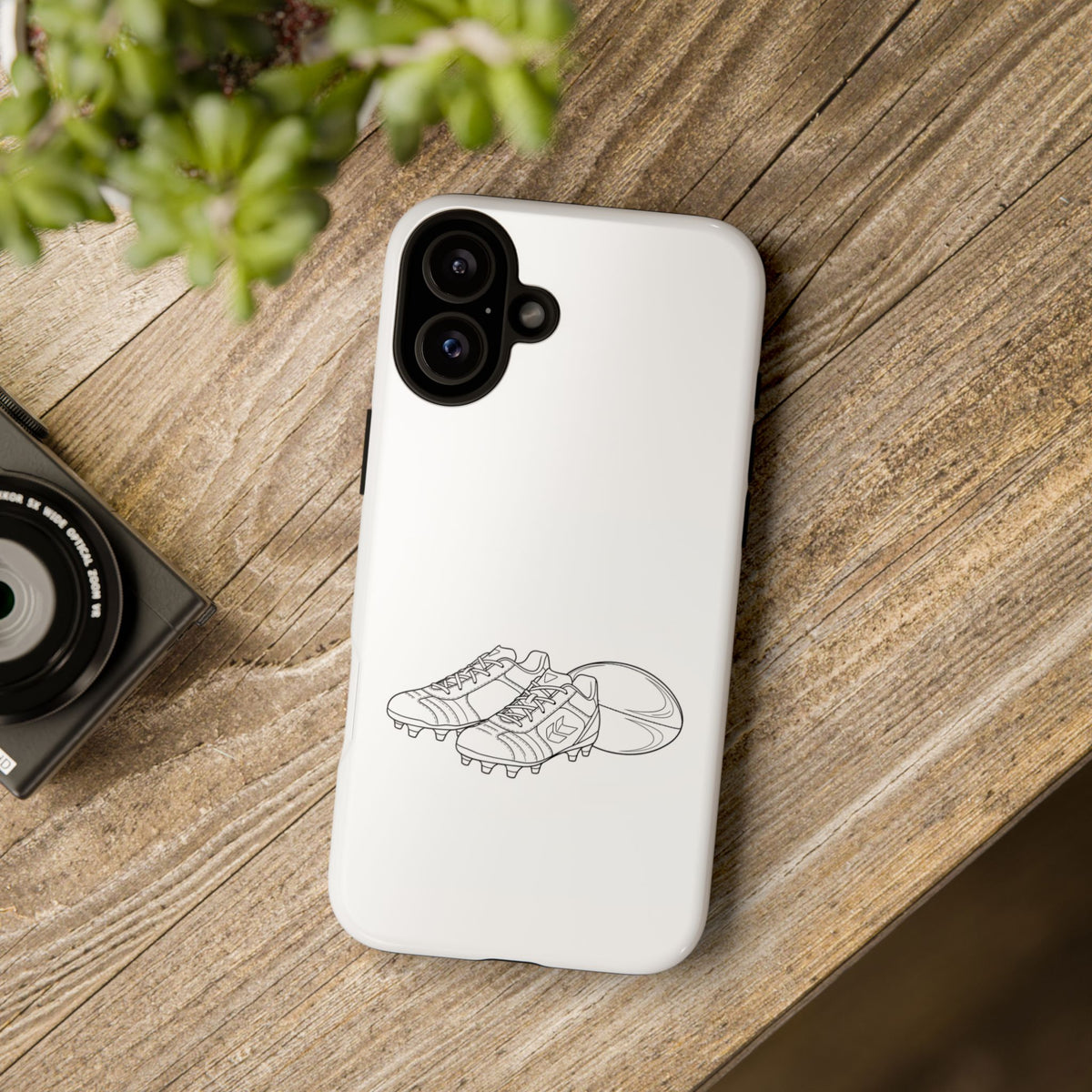 Phone Case, Rugby Ball & Boots Sketch, Tough Case