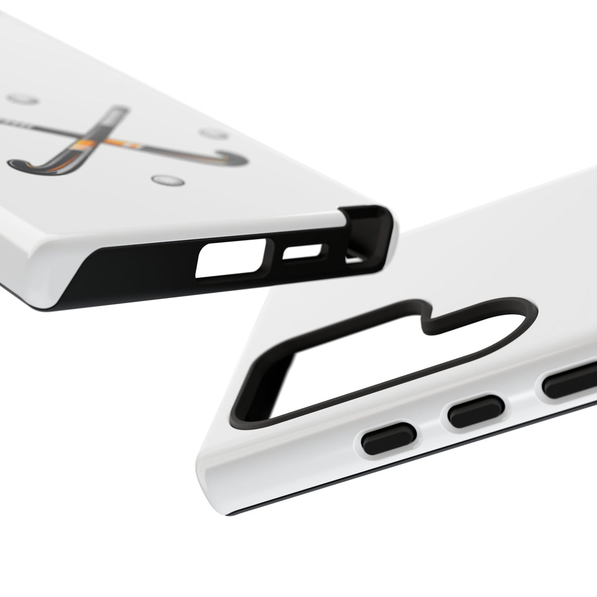 Phone Case, Hockey Crossed Sticks & Balls Design, tough Case