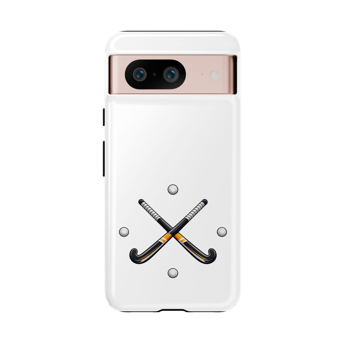 Phone Case, Hockey Crossed Sticks & Balls Design, tough Case