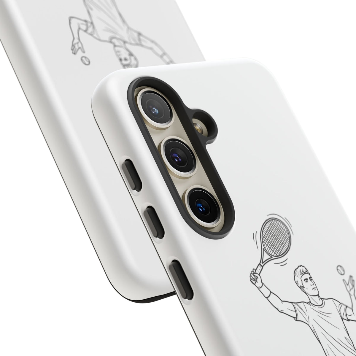 Phone Case, Racket Sports, Tennis Player overhead shot Design, Tough Case