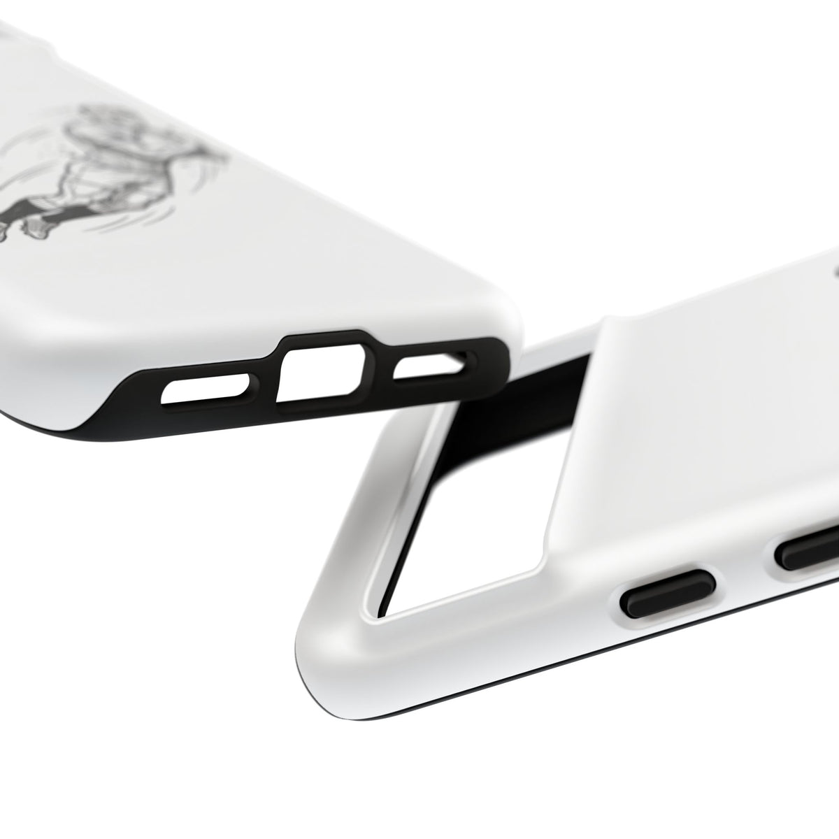 Phone Case, Rugby Try Swan Dive Minimalist Sketch design, Tough Case