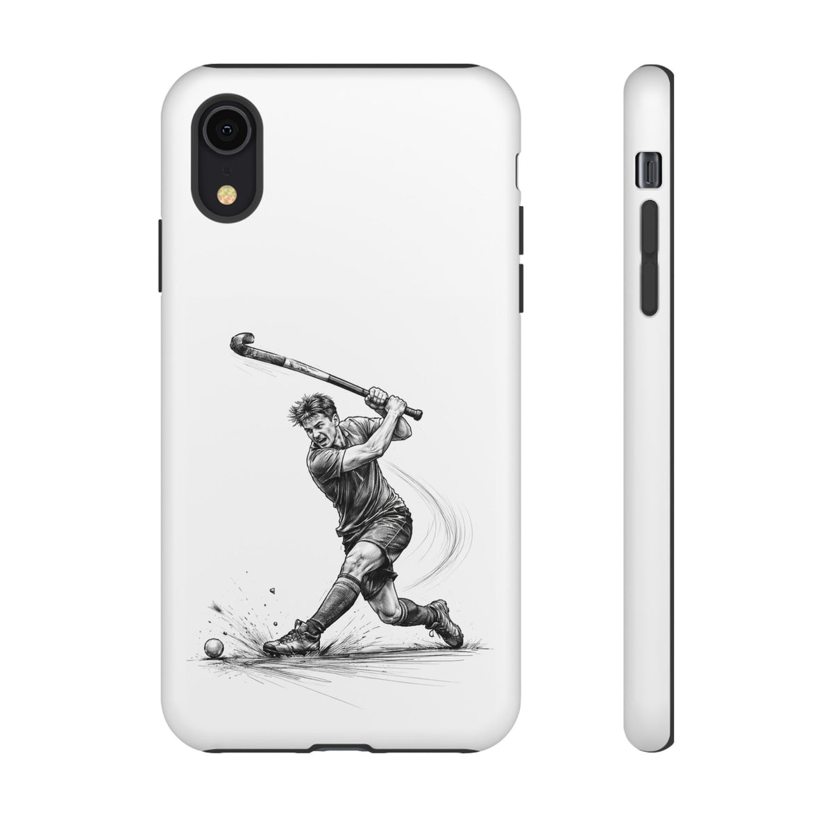 Phone case, Male Hockey Player Tomahawk Sketch,  Tough case