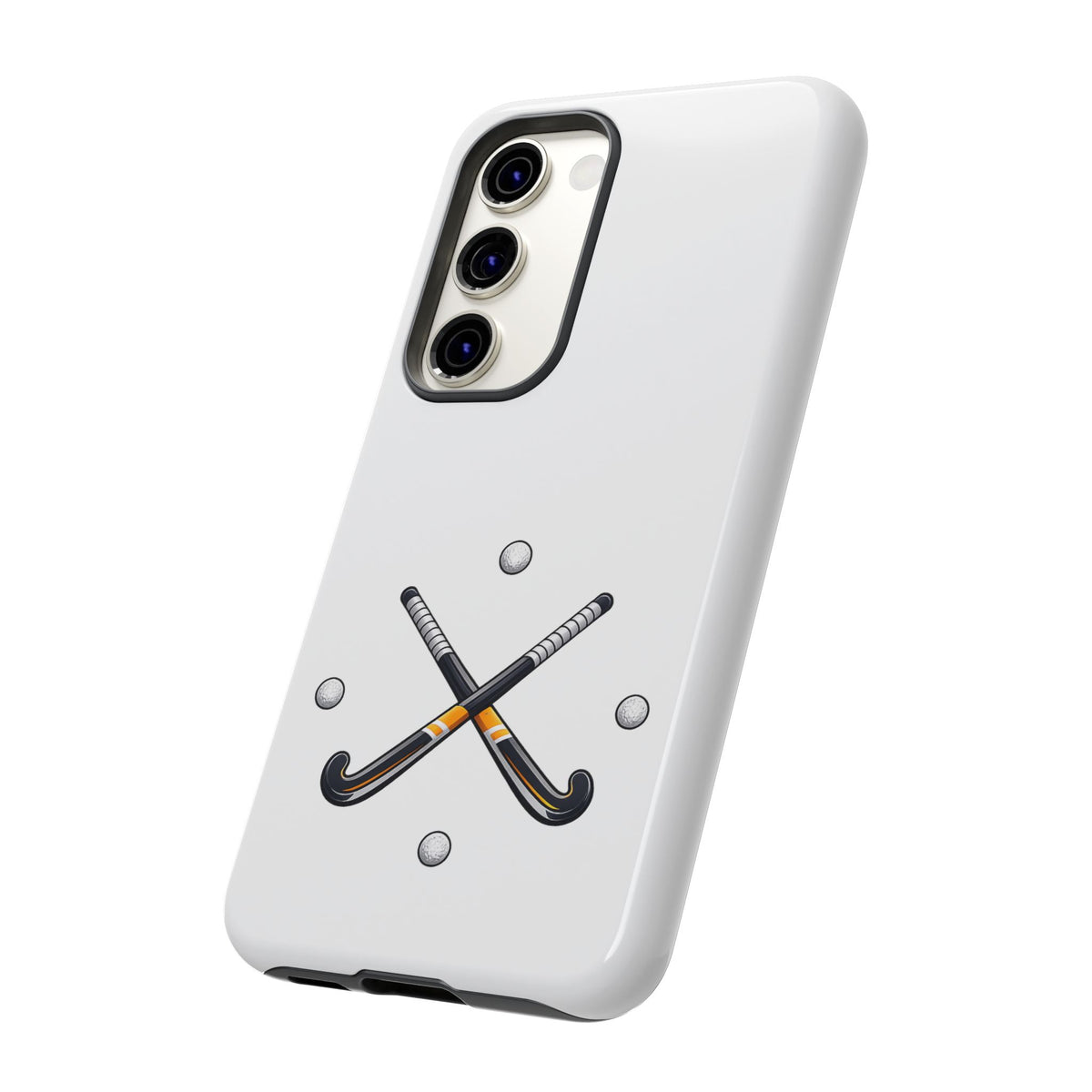 Phone Case, Hockey Crossed Sticks & Balls Design, tough Case
