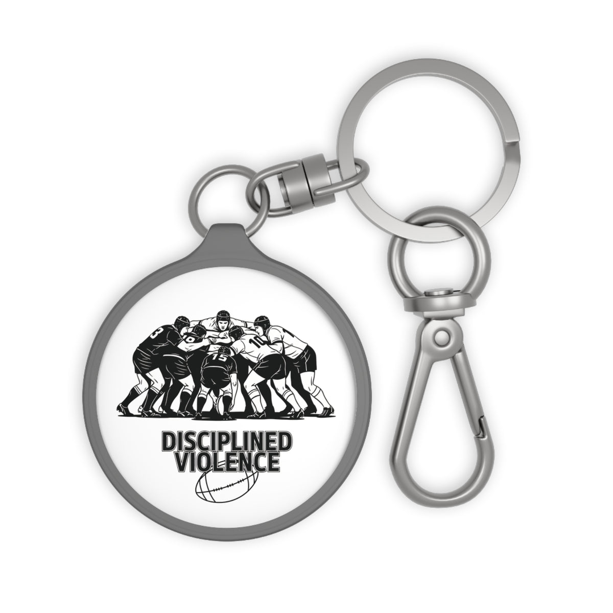 Keyring Bag Tag, Rugby Scrum, Image design