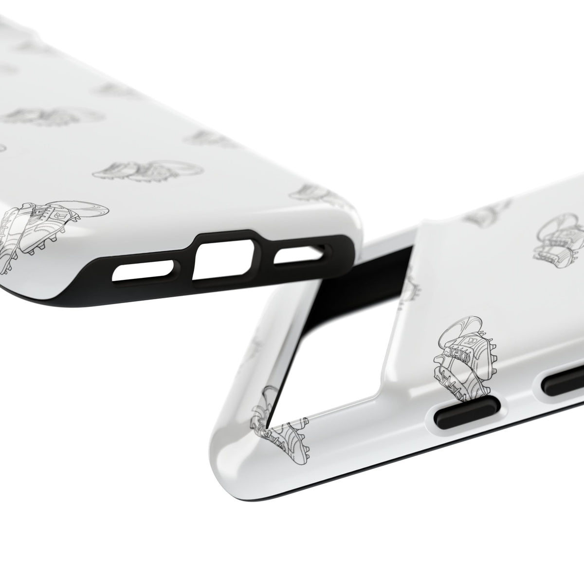 Phone Case Rugby Boots & Ball Repeat Pattern Tough Cases