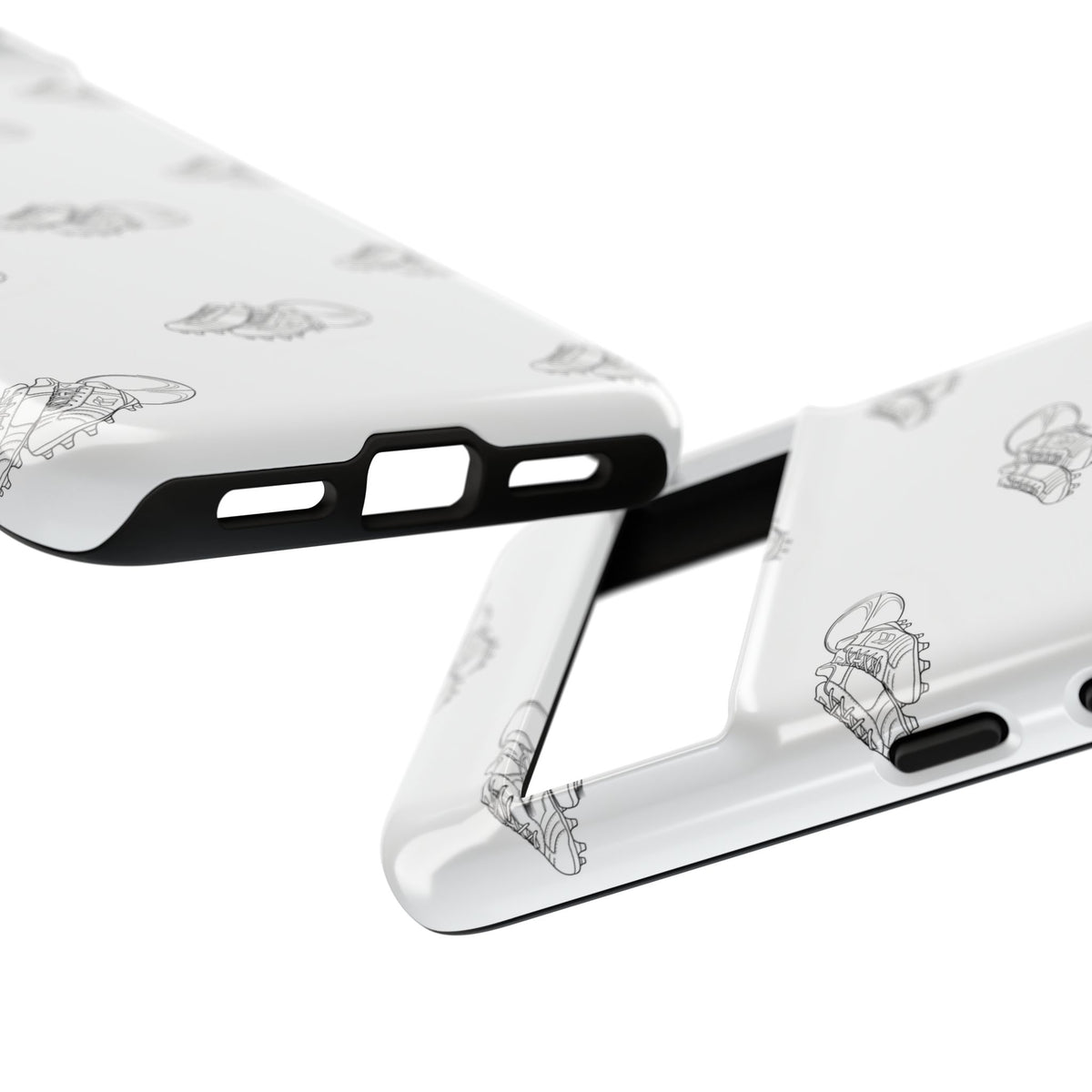Phone Case Rugby Boots & Ball Repeat Pattern Tough Cases
