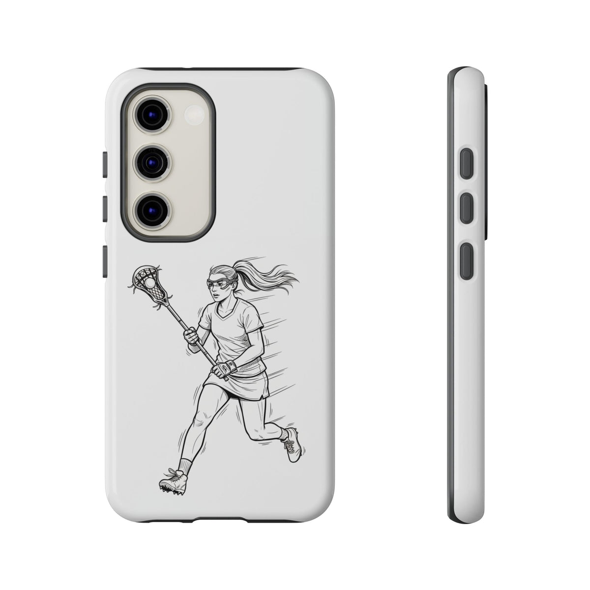 Phone Case, Lacrosse Player Sketch, Tough Case