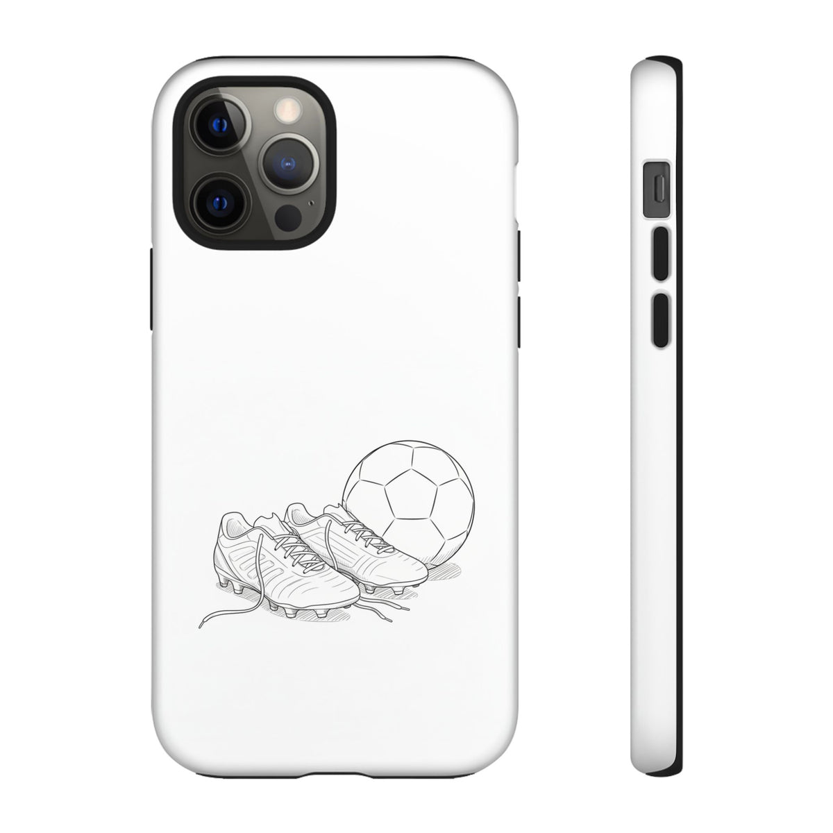 Phone Case, Football Boots & Ball Sketch , Tough Case