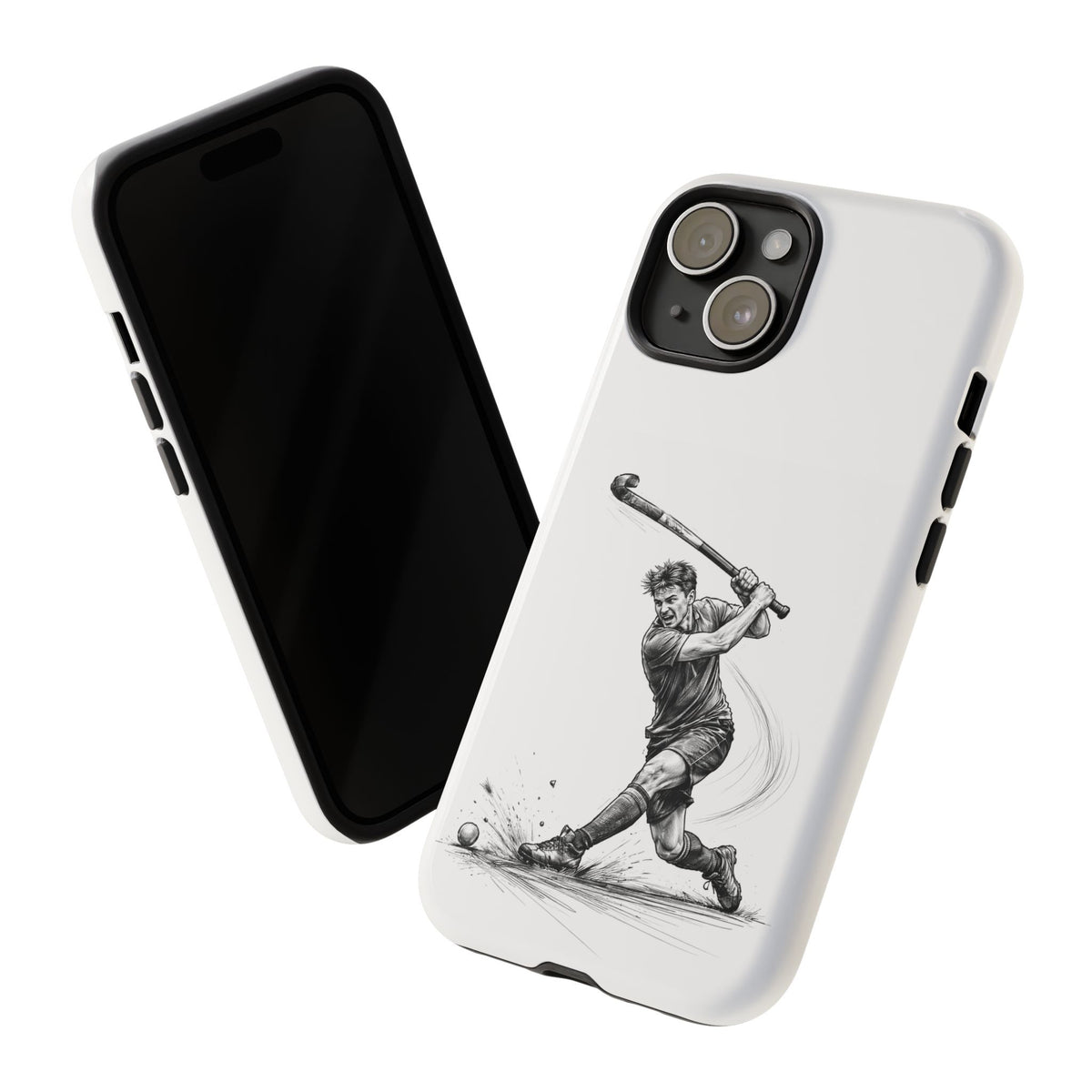 Phone case, Male Hockey Player Tomahawk Sketch,  Tough case