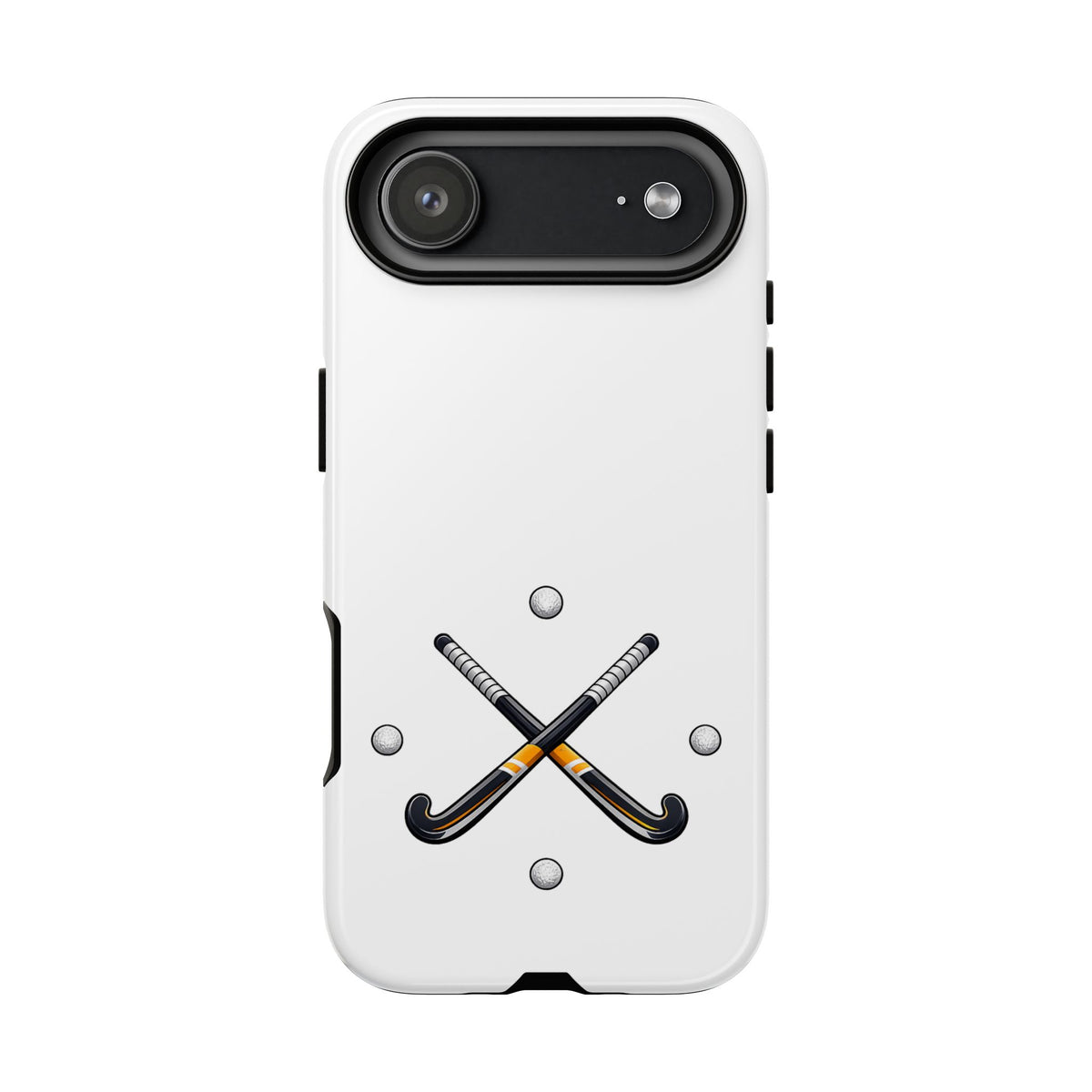 Phone Case, Hockey Crossed Sticks & Balls Design, tough Case
