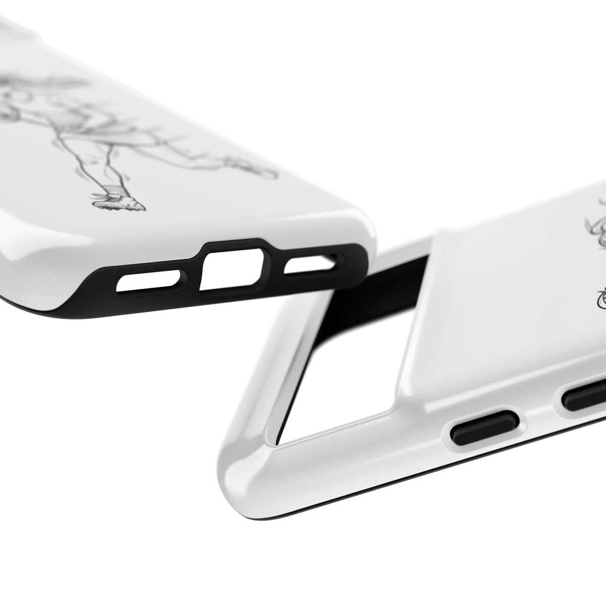Phone Case, Lacrosse Player Sketch, Tough Case