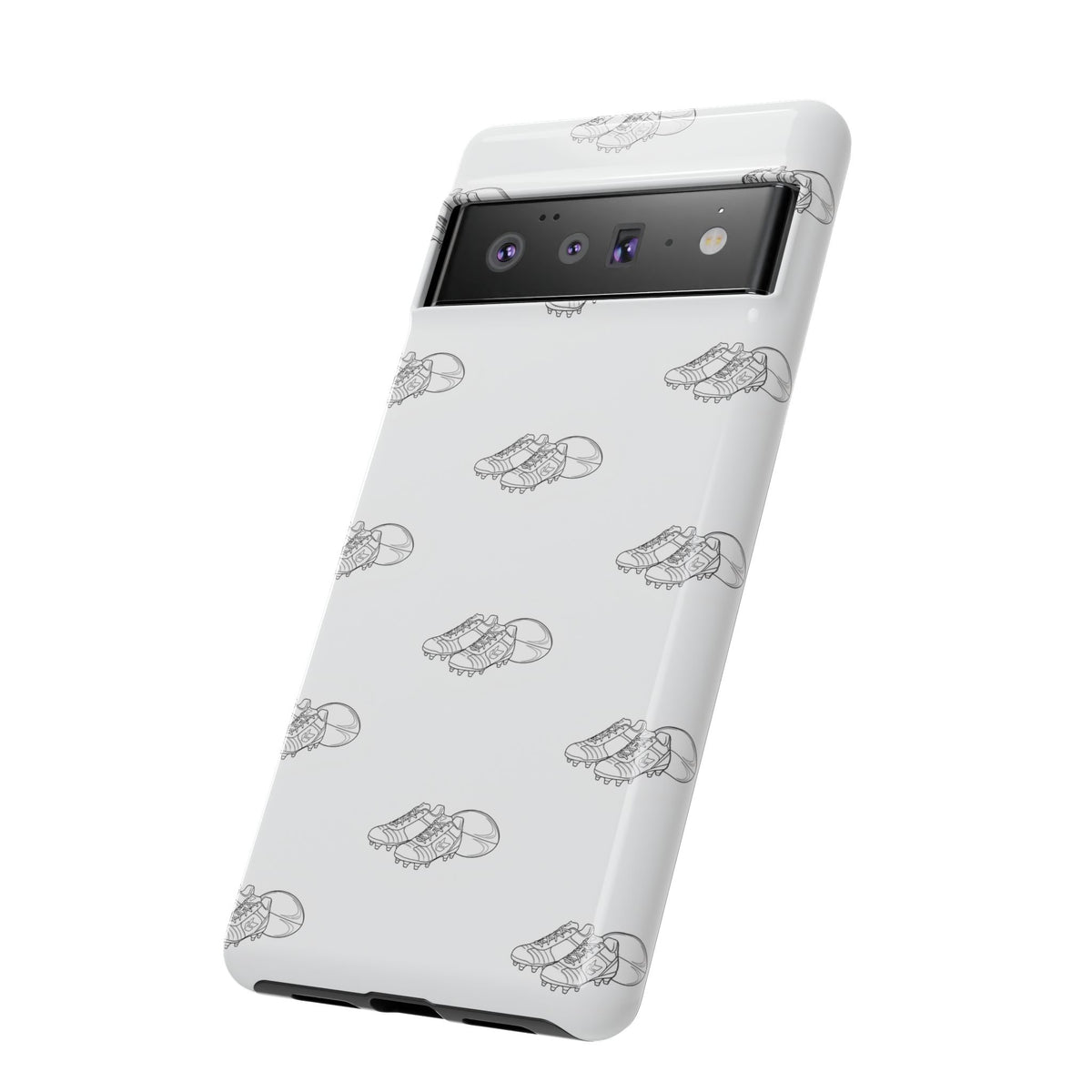 Phone Case Rugby Boots & Ball Repeat Pattern Tough Cases
